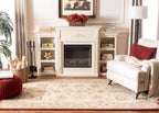 SAFAVIEH Anatolia Collection Area Rug - 8' x 10', Beige & Rust, Handmade Traditional Oriental Wool, Ideal for High Traffic Areas in Living Room, Bedroom (AN512E)