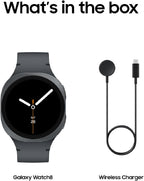 Samsung Galaxy Watch 8 (2025) 40mm Bluetooth Smartwatch  Cushion Design  Fitness Tracker  Sleep Coaching  Running Coach  Energy Score  Heart Rate Tracking  Graphite US Version  2 Yr Warranty
