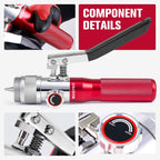 Hydraulic Tube Expander, HVAC Copper Swaging Tool Kit for 3/8 to 1-1/8 Inch OD, 7 Pipe Expander Heads, Pipe Cutter, Deburring Tool for Soft Copper and Aluminum Pipes