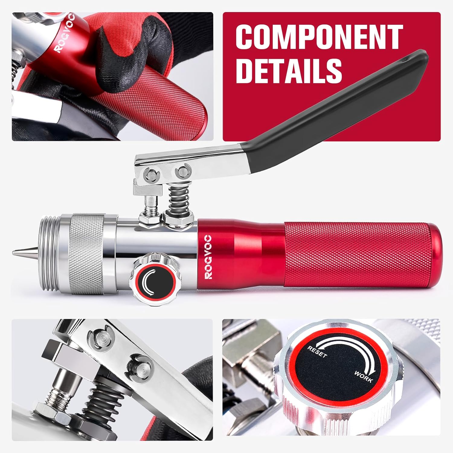 Hydraulic Tube Expander, HVAC Copper Swaging Tool Kit for 3/8 to 1-1/8 Inch OD, 7 Pipe Expander Heads, Pipe Cutter, Deburring Tool for Soft Copper and Aluminum Pipes