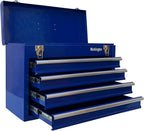 Workington Portable Metal Tool Chest with 4 Drawers, 20" 4-Drawer Tool Chest Cabinet with Ball Bearing Drawer Slides, Steel Tool Storage Box Organizer 4004 Blue