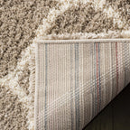 SAFAVIEH Hudson Shag Collection Area Rug - 9' x 12', Beige & Ivory, Moroccan Ogee Trellis Design, Non-Shedding & Easy Care, 2-inch Thick Ideal for High Traffic Areas in Living Room, Bedroom (SGH280S)