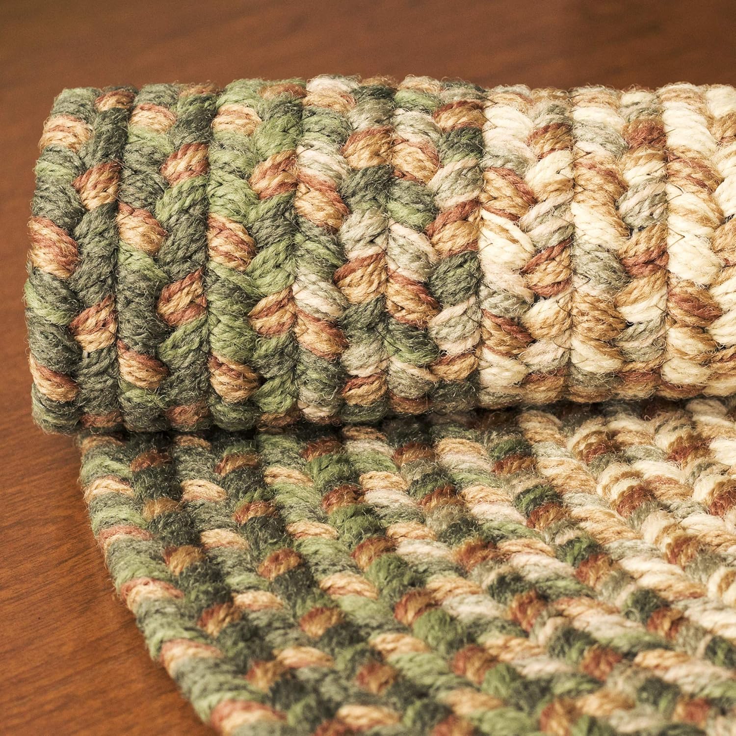 Super Area Rugs Oval 5X8 Herb Garden Braided Rug Hartford Primitive Decor Carpet - Indoor Outdoor - 5' X 8' for Living Rooms & Bedrooms