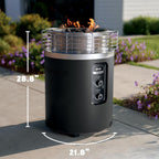 Ninja Fireside360™ Outdoor Heater & Fire Pit | 3 Modes: Flame  Heat  Flame & Heat | Portable for Patio  Deck  Camping  Beach | Easy Control Smokeless Flames | Push to Start Ignition | Black | OF101BK