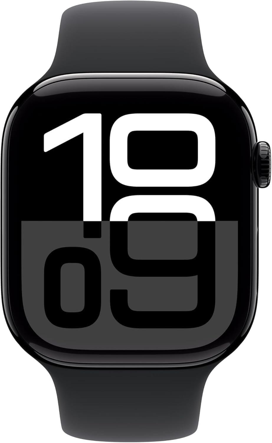 Apple Watch Series 10 GPS  46mm - Jet Black Aluminum Case with Black Sport Band  M/L (Renewed)