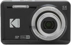 Kodak PIXPRO Friendly Zoom FZ55 Digital Camera (Black) Bundle with 32GB SD Card  Camera Case  and Battery Travel Charger (4 Items)