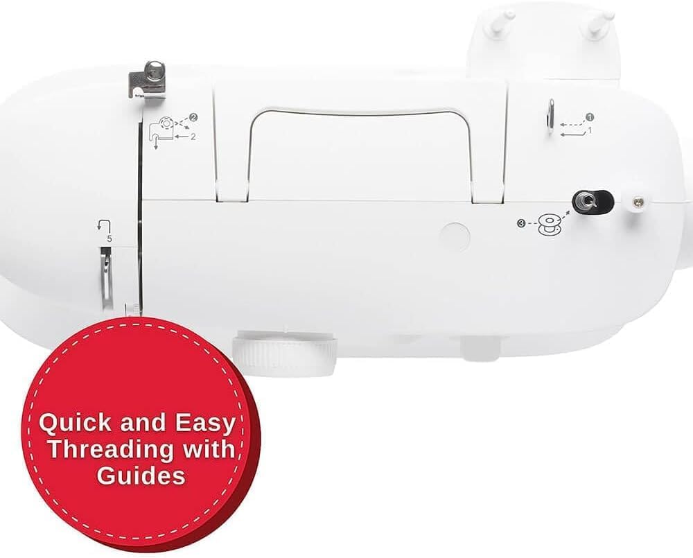 SINGER® M1500 Sewing Machine +Accessory Kit | 6 Built-In Stitches Deliver 57 Stitch Applications | Lightweight & Portable |LED Light & 4-step Buttonhole | Great for Quilting, Crafts & Mending