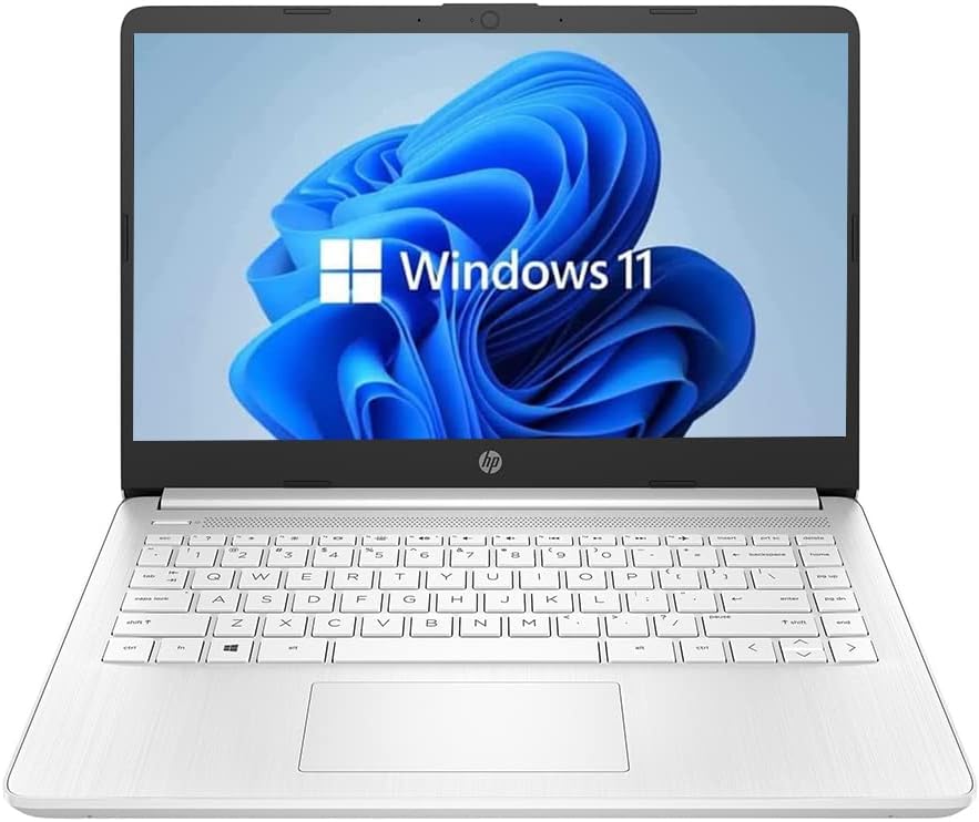 HP 14" HD Laptop  Windows 11  Intel Celeron Dual-Core Processor Up to 2.60GHz  4GB RAM  64GB SSD  Webcam(Renewed)