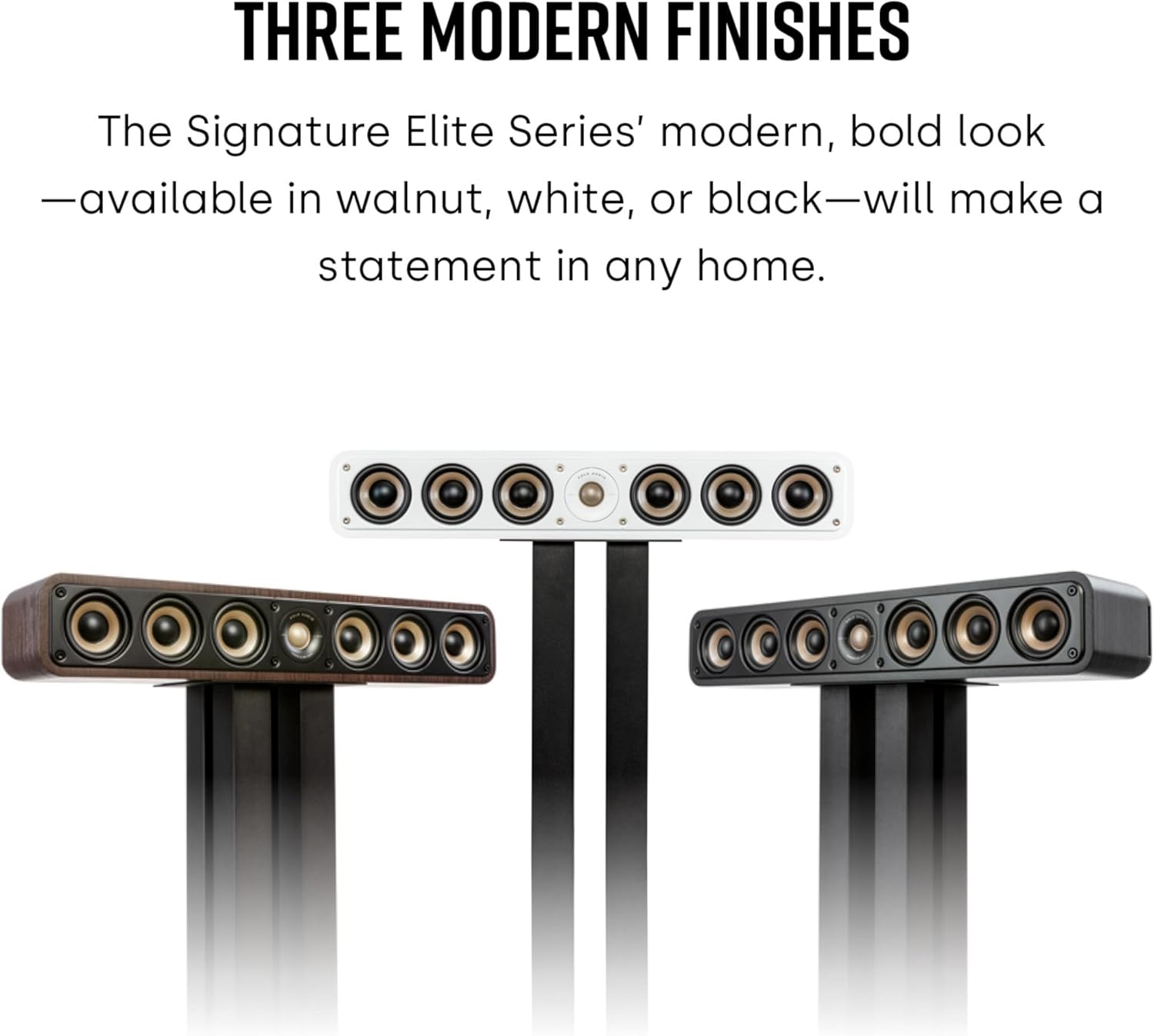 Polk Signature Elite ES35 Slim Center Channel Speaker - Hi-Res Audio Certified  Dolby Atmos & DTS:X Compatible  1" Tweeter & (6) 3" Woofers  Dual Power Port for Effortless Bass  Stunning Black