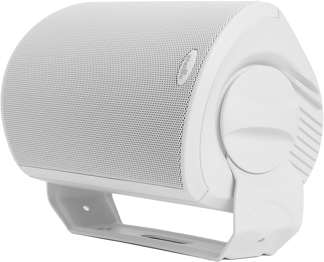 Polk Audio Atrium 4 Outdoor Speakers with Powerful Bass (Pair  White)  All-Weather Durability  Broad Sound Coverage  Speed-Lock Mounting System
