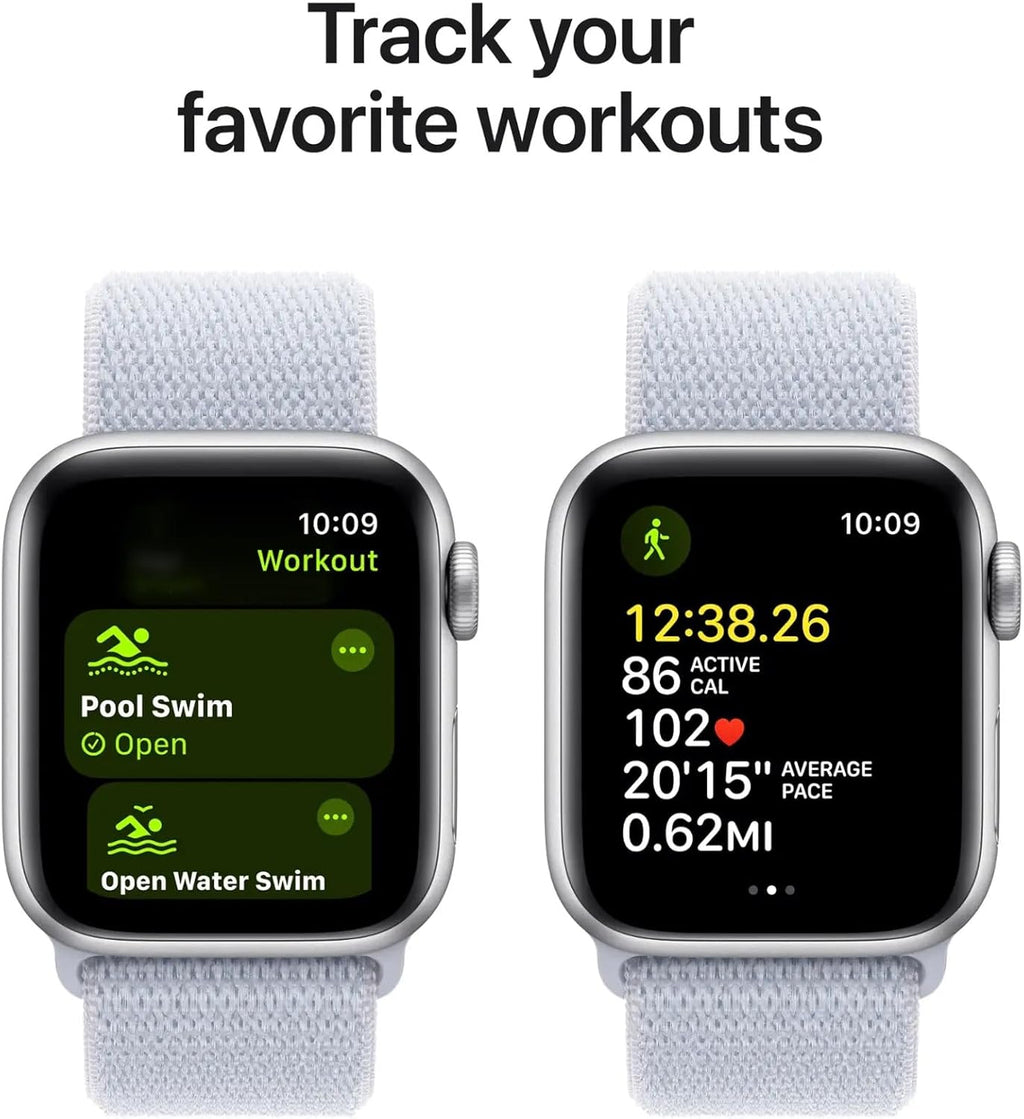 Apple Watch Series 10 GPS  42mm - Silver Aluminum Case with Blue Cloud Sport Loop (Renewed)