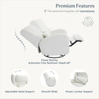 Nurture& The Charleston Wingback Plus – Premium Power Recliner for Nursery | Ergonomic, Stain-Resistant Glider Chair with USB, Lumbar & Head Support – Modern Baby Room Essential