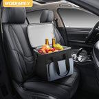 15L Portable Electric Cooler Bag,Car Cooler Watertight Liner Bag, Soft Sided Thermoelectric Travel Cooler with Shoulder Strap, Storage Pocket & DC 12V Plug in for