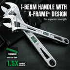 SK 3-Piece Adjustable Wrench Set, 6-Inch, 8-Inch, 10-Inch, Cr-V Steel, SAE & Metric Scales