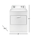 Whirlpool 7.0 cu. ft. Electric Dryer, AutoDryTM System, Wrinkle ShieldTM, White