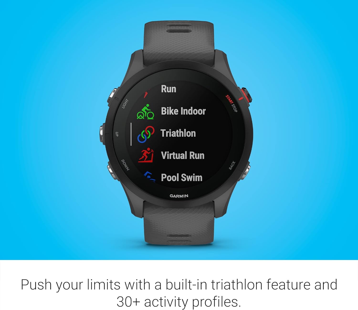 Garmin Forerunner® 255  GPS Running Smartwatch  Advanced Insights  Long-Lasting Battery  Slate Gray