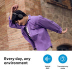 Sennheiser ACCENTUM Wireless Bluetooth Headphones - 50-Hour Battery Life  Audio  Hybrid Noise Cancelling (ANC)  All-Day Comfort and Clear Voice Pick-up for Calls  Black/Copper