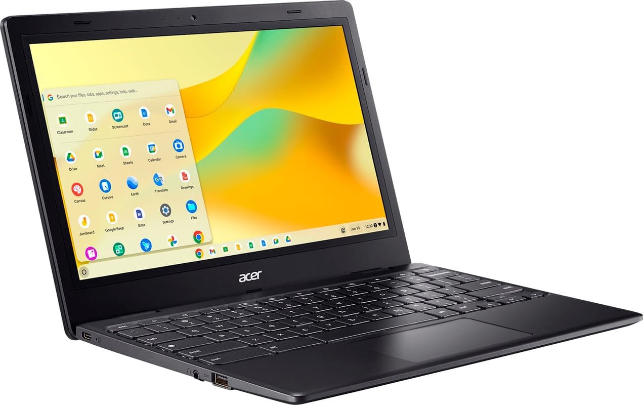acer 311 Chromebook Laptop for 2025 Student Business  Dual-Core Intel N4500 Processor 11.6" HD Display  4GB RAM  192GB (64GB eMMC+128GB Card)  Webcam WiFi  Long Battery  Chrome OS +MarxsolAccessory