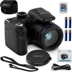 Minolta MN40Z 20MP Digital Camera – 40x Optical Zoom  1080p FHD Video  3.0" LCD  Wi-Fi  Face/Smile/Blink Detection – Black