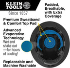 Klein Tools 60347 Hard Hat, Vented Full Brim, Class C, Premium KARBN Pattern, Rechargeable Lamp, Padded Sweat-Wicking Sweatband, Top Pad