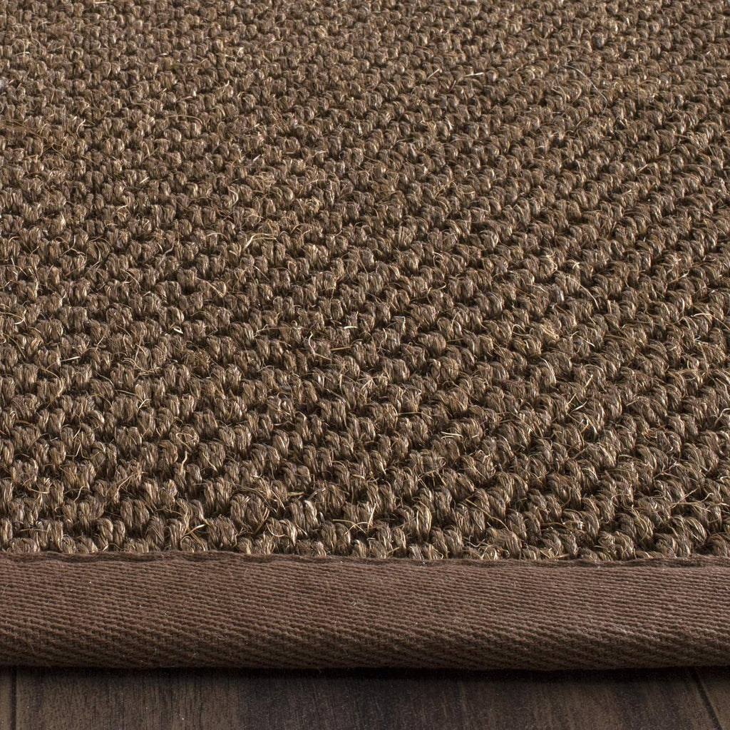 SAFAVIEH Area Rug 8x10 - Natural Fiber Collection - Large - Brown, Sisal, Woven Design with Border (NF443D)