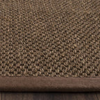 SAFAVIEH Area Rug 8x10 - Natural Fiber Collection - Large - Brown, Sisal, Woven Design with Border (NF443D)