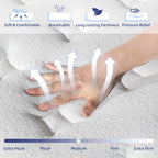 Queen Mattress, 14 Inch Queen Hybrid Mattress in a Box with Memory Foam, Medium Firm, Euro Top, Reinforced Edge Support, Pressure Relief & Motion Isolation, CertiPUR-US Certified