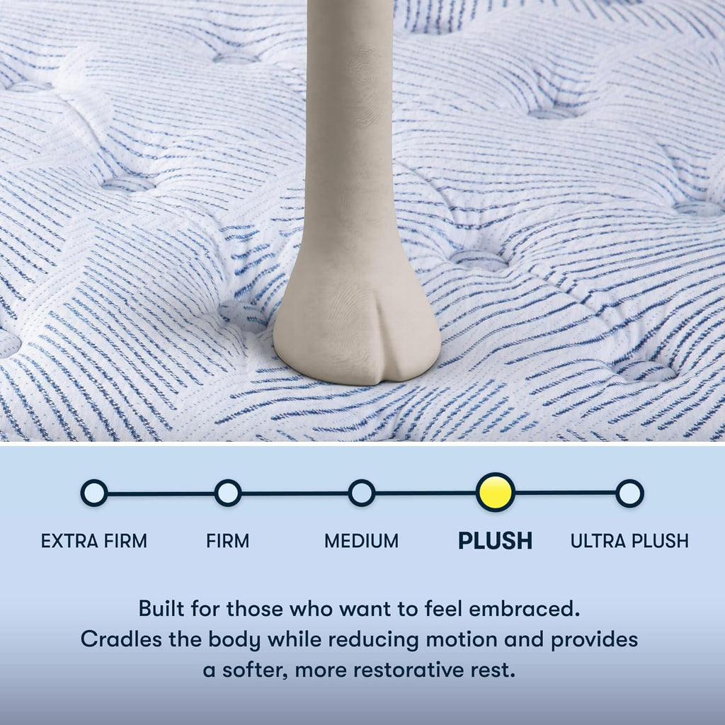 Serta Perfect Sleeper Mattress Enhanced 14.5" Queen Mattress - Plush Pillow Top, Cooling Gel Memory Foam, Pocket Innersprings for Motion Isolation, Edge Support, CertiPUR-US Certified - Nurture Night