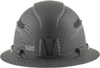 Klein Tools 60347 Hard Hat, Vented Full Brim, Class C, Premium KARBN Pattern, Rechargeable Lamp, Padded Sweat-Wicking Sweatband, Top Pad