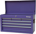 Workington Portable Metal Tool Chest with 6 Drawers, 24" 6-Drawer Tool Chest Cabinet with Ball Bearing Drawer Slides, Steel Tool Storage Box Organizer 4005 Purple