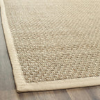 SAFAVIEH Area Rug 8x10 - Natural Fiber Collection - Large - Natural & Beige, Seagrass, Basketweave Pattern (NF114A)