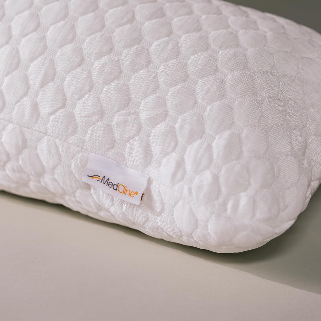 MedCline Cooling Body Pillow for Side Sleepers, Full-Body Support Pillow with Adjustable Memory Foam Stuffing, Ergonomic Design for Comfort All Night Long