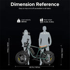 1000W Electric Bike for Adults, Retro-Style, 28mph, 94 Miles Range, 20 Fat Tires, Full Suspension, UL Certified