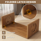 Folding Floor Coffee Table, Japanese Bamboo Foldable Tables, Portable Living Room Low Desk, Versatile Tatami Meditation Tea Table for Dining Room, Wooden Table Desk for Home, Office (100X37CM)