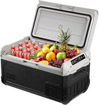 12V Car Refrigerator,21QT Portable Fridge Freezer with Blow Expansion Evaporator,-4℉~68℉ 12/24V DC & 120-240V AC Freezer Cooler for Truck RV SUV Camping Travel,Reversible Door