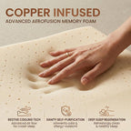 14 Inch Firm King Size Mattress in a Box, Copper Memory Foam King Mattress with Graphene Cooling Cover, Firm King Size Bed for Back Pain Relief, CertiPUR-US Certified, Foam Made in USA