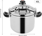 Pressure Cooker Stainless Steel, Commercial Stove Top Pressure Cooker Pot Used for Pressure Foodie or Steaming Instant Fast Cooking Pot