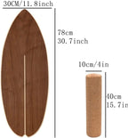 Balance Board Indoor Surfboard Surf Style Home Fitness with Wheel for Exercise, Athletic Training and Board Sports - Fun Workout Equipment For Balance, Stability and Improving Core Strength