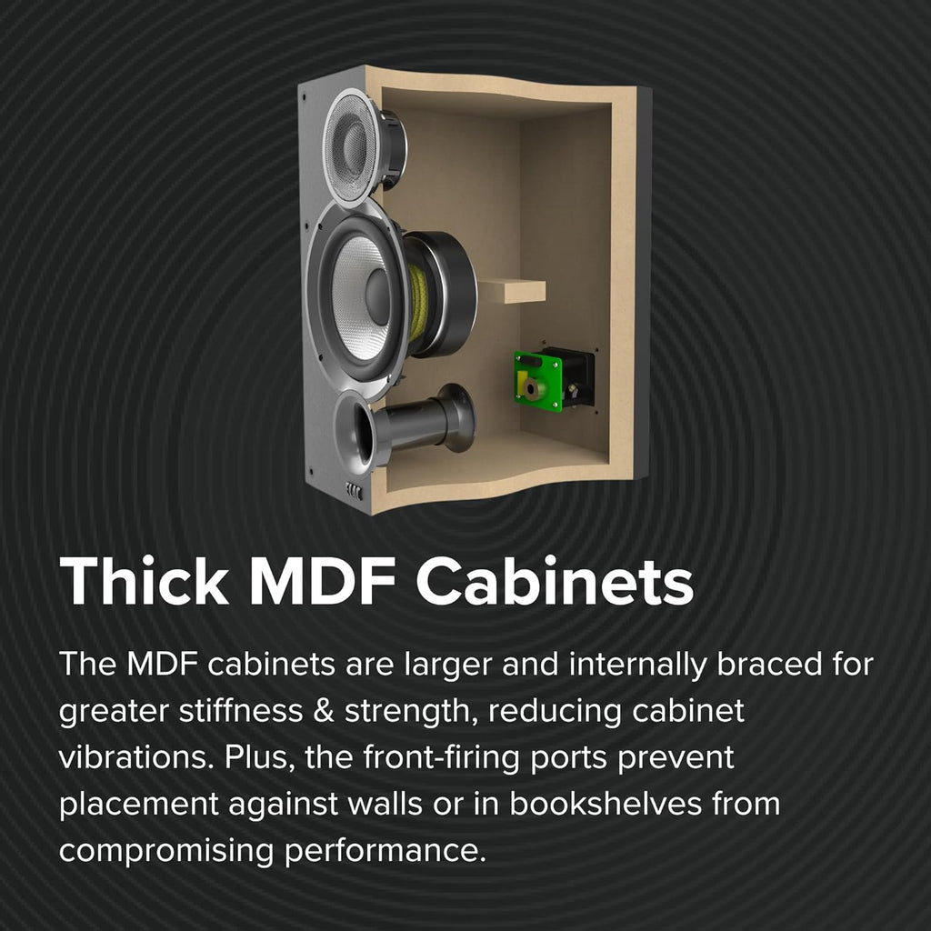 ELAC Debut 2.0 B5.2 Bookshelf Speakers  Black (Pair) - 1” Cloth Dome Tweeter & 5.25” Aramid Fiber Woofer - 2-Way Bass Reflex - Up to 35 000 Hz Response