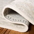 SAFAVIEH Area Rug 8x10 - Micro-Loop Collection - Large - Ivory & Beige, Handmade Wool, Shabby Chic Design, Ideal for Living Room, Bedroom, Office, Dining Space (MLP503B)