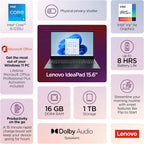 Lenovo IdeaPad 15.6” Flagship Touchscreen Laptop 2025  10-Core Intel i5  Lifetime Office 2024  Copilot AI  16GB RAM  1TB Storage (500GB SSD + 500GB Ext)  HubxcelAccessory  Long Battery  Win 11 Pro
