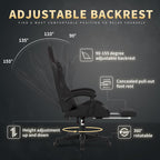 Gamtimer Gaming Chair, 400 lbs Adult Chair, High Back Computer Chair with Footrest and Linked Armrests, Office Video Game Chair with Lumbar Support (Black)