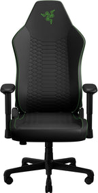 Razer Iskur V2 X NewGen Ergonomic Gaming Chair: Gen-2 EPU Leather with Cooltouch - Lumbar Support - Ultra-Wide Base - Foam Cushions - Adjustable 152 Degree Recline - 2D Armrests - Black/Green