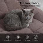 Corduroy Single-Seater Compression couch，boneless couch small for bedrooms and living rooms，comfy lazy floor sofa couch, designed specifically for small spaces in apartments and office (Coffee brown) | Boneless Design, Pull-point process