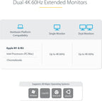 StarTech.com Dual-Laptop USB-C KVM Docking Station, Dual Monitor 4K 60Hz DisplayPort Dock, 5-Port USB Hub, GbE, 90W/45W Power Delivery to Two Laptops, Windows/Mac, 2-Host KVM Dock, TAA