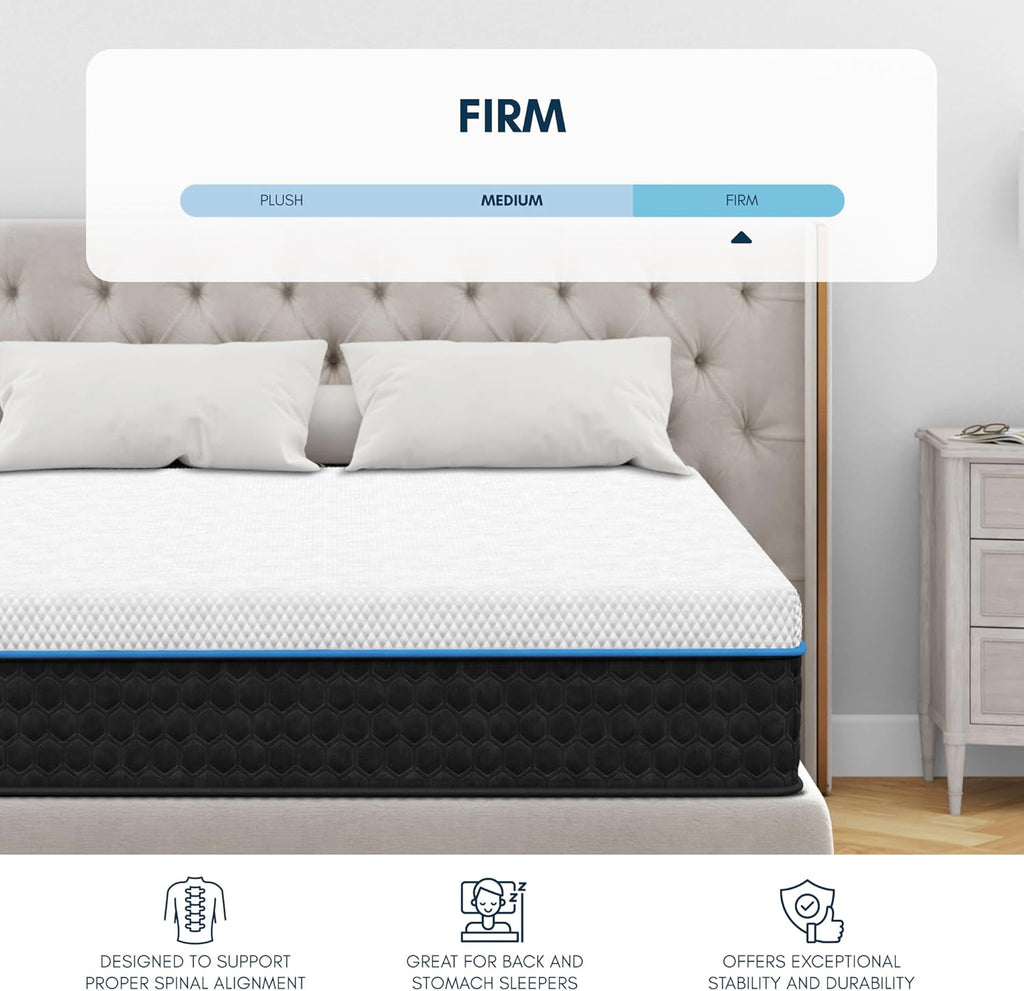 Diamond Mattress EquaLite Copper Cooled Hybrid Mattress, Twin Mattress 11-inch Firm, Greenguard Gold, CertiPUR-US Certified, Fiberglass-Free, Made in USA