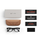 Ray-Ban Meta (Gen 1)  Wayfarer  Shiny Black | Smart AI Glasses for Men  Women — 12 MP Ultra-Wide Camera  Open-Ear Speakers for Audio  Video Recording and Bluetooth — Clear Lenses — Wearable Technology