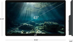 Core Innovations 4K UHD LED 43" Outdoor IP54 Weatherproof TV for Partial Sun with Compatible Wall Mount + IPX55 Waterproof Remote