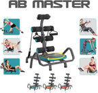 Ab Machine for Stomach Workout – Multi-Functional Adjustable Ab Trainer Machine with Waist Twister, Ab Rocket & Ab Cruncher – Abdominal Exercise Equipment for Home Gym