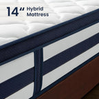 Queen Size Mattress, 14 Inch Gel Memory Foam Sprung Hybrid Mattress, Cooling and Pressure Relief for Breathable Sleep, Certipur-Us Certified, 120-Night Home Trial, Apex Collection